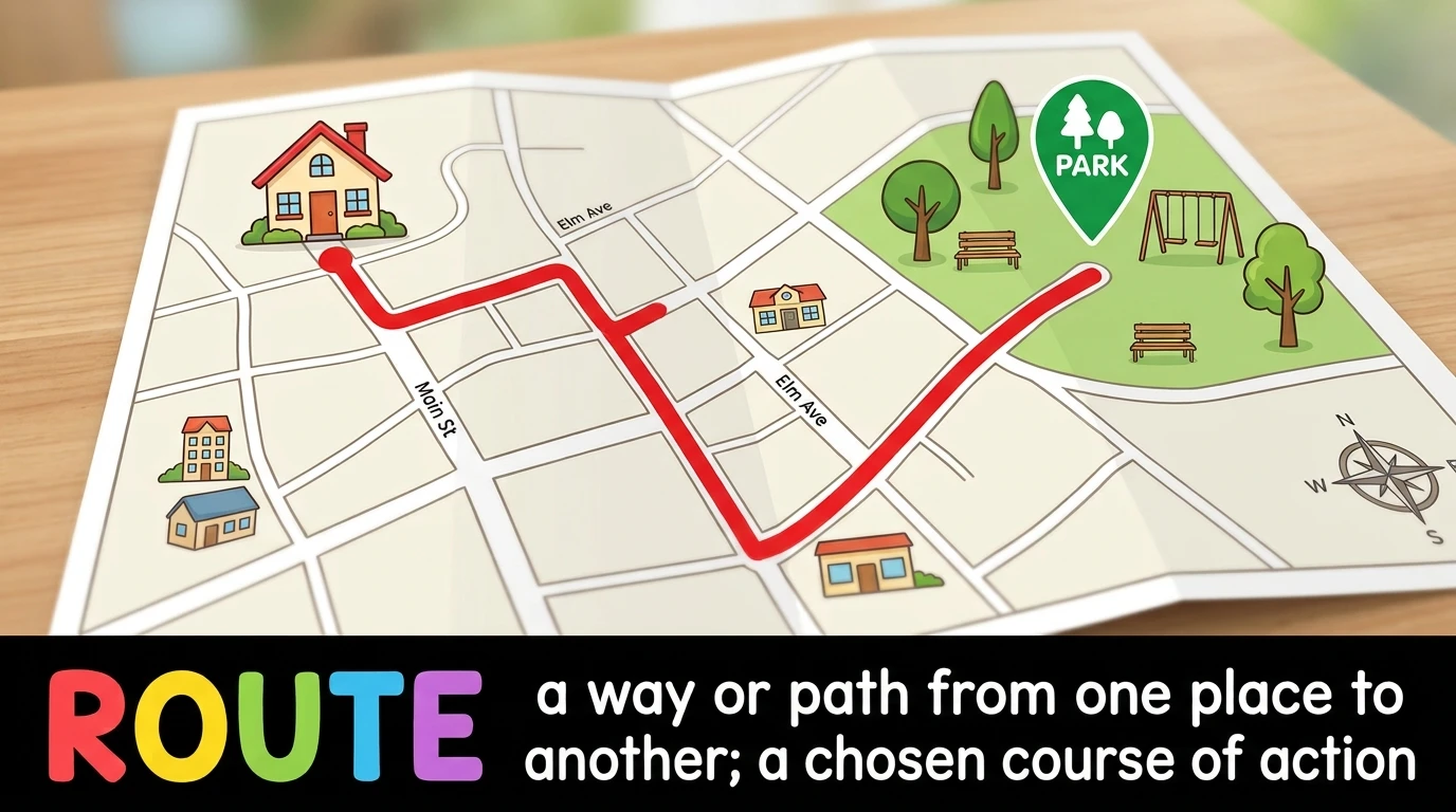English Illustration for route